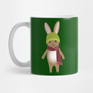 Woodland winter rabbit Mug